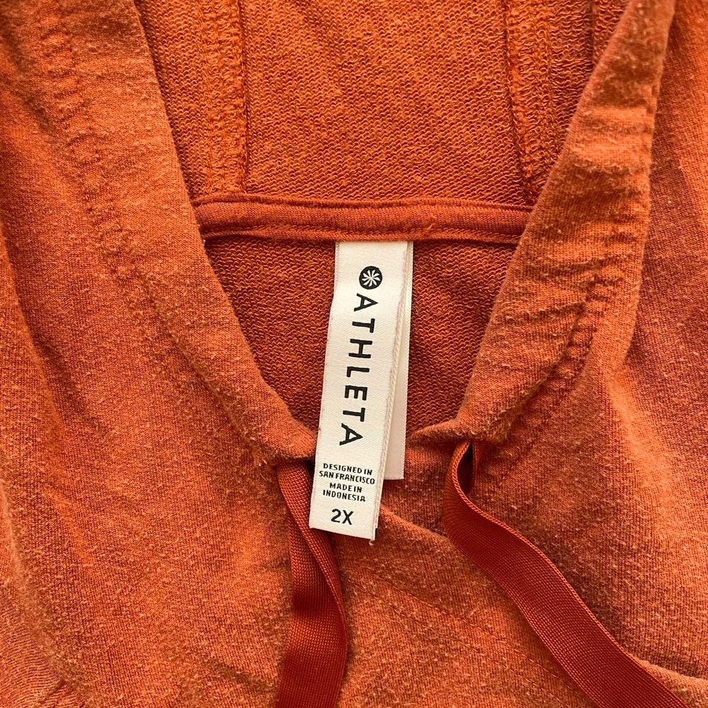 Athleta Orange Hoodie Sweatshirt - Picture 4 of 7